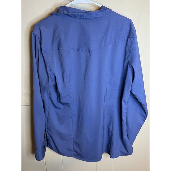 Columbia PFG Omni-Shade Fishing Womens XL Blue Long Sleeve Vented Shirt - Picture 5 of 9
